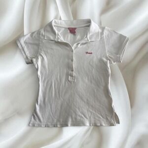 Y2K vintage white G-Unit preppy polo babydoll top